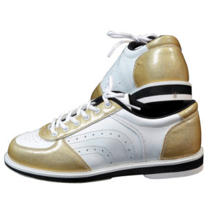 OEM Brand Left Handed Bowling Shoes White/Gold Wd-81e